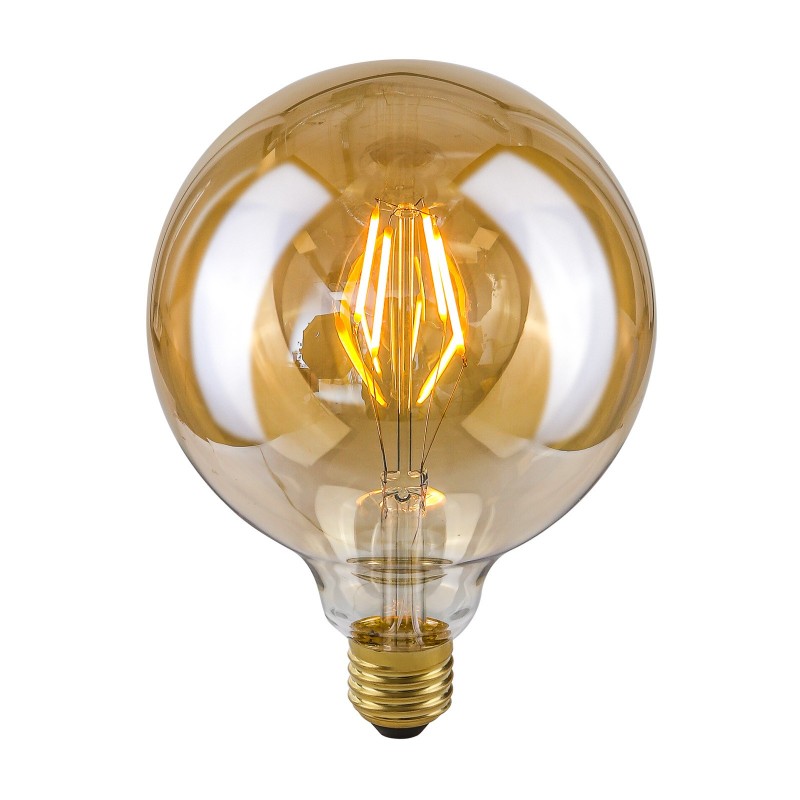 ,Żarówka Filamentowa LED,, E27,,  Amber LDS-G125-A G125,, 4W,, 2200K,, 400lm,