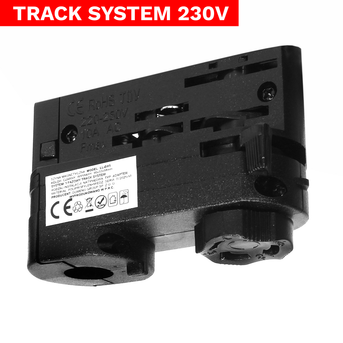 Adapter Track System LL-DX5 czarny 3-Fazowy | DML1536