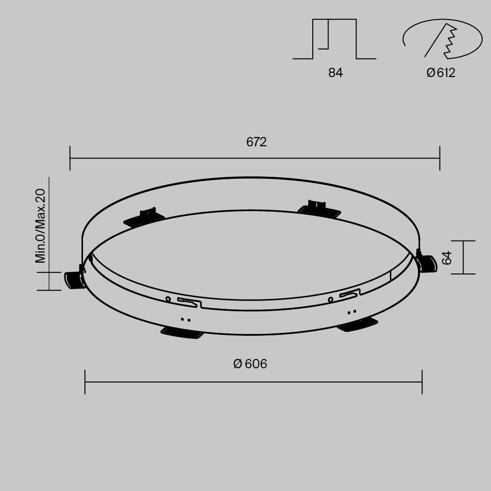 Akcesorium Technical Zon IP20 x DLA032-TRS90-W | Biały