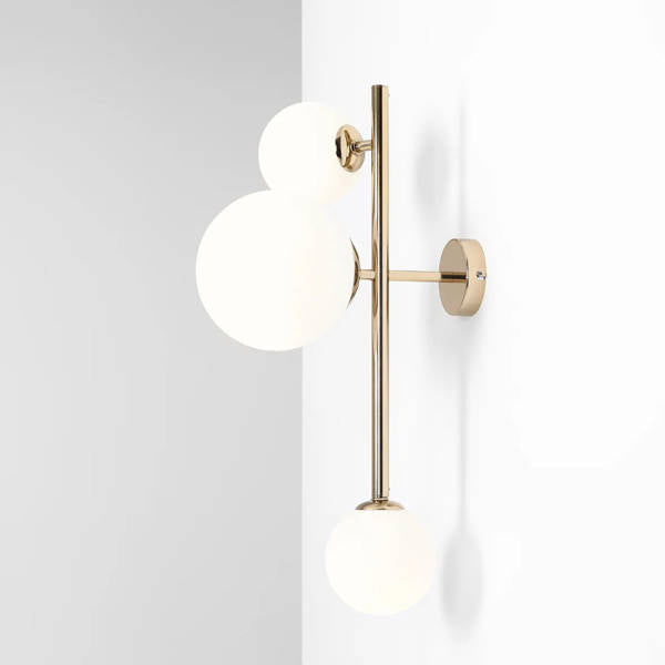 Aldex Elegancki kinkiet DIONE WALL 3 GOLD 1092Y30 1xE27 + 2xE14 | złoty
