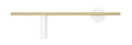 Aldex KINKIET TREVO WHITE BRASS (left) 1097C40