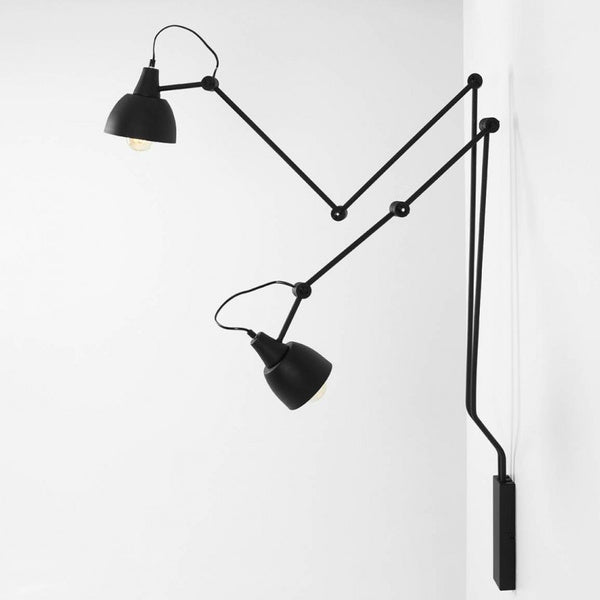 Aldex Kinkiet AIDA 2, 843D, czarny/złote klosze w środku, 2x60W E27