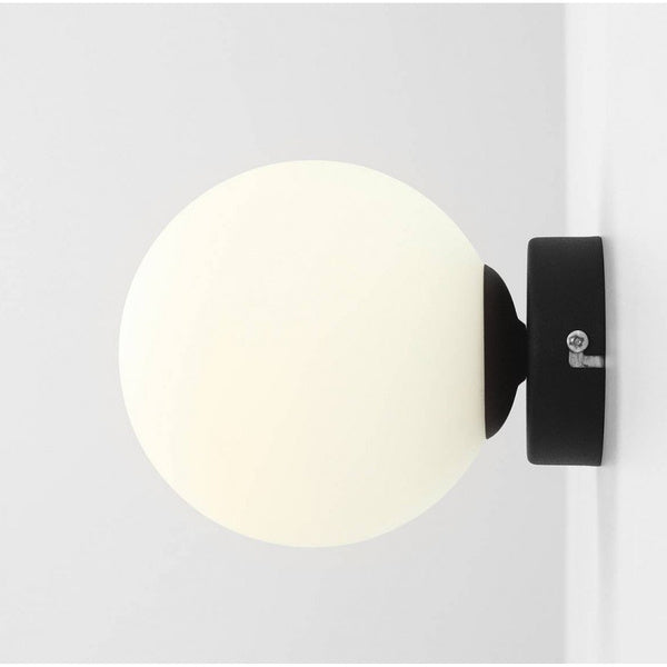 Aldex Kinkiet BALL 1076C1_S, 14 cm, czarny/biały, 1x40W E14