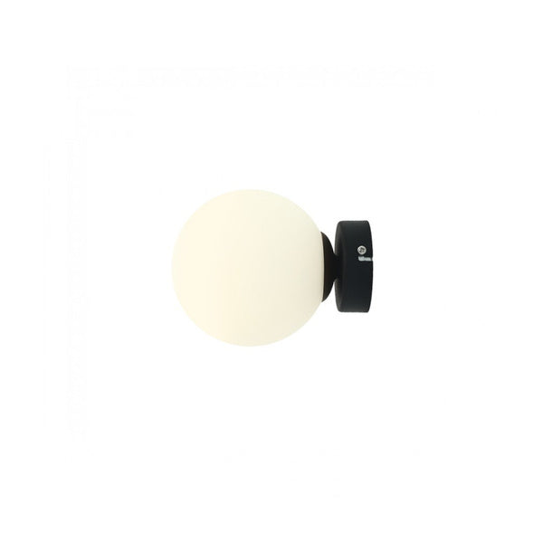 Aldex Kinkiet BALL 1076C1_S, 14 cm, czarny/biały, 1x40W E14