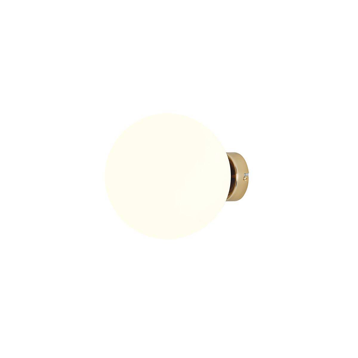 Aldex Kinkiet BALL 1076C30_M, 20 cm, złoty/biały, 1x60W E27