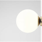 Aldex Kinkiet BALL 1076C30_M, 20 cm, złoty/biały, 1x60W E27