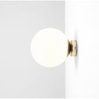 Aldex Kinkiet BALL 1076C30_M, 20 cm, złoty/biały, 1x60W E27
