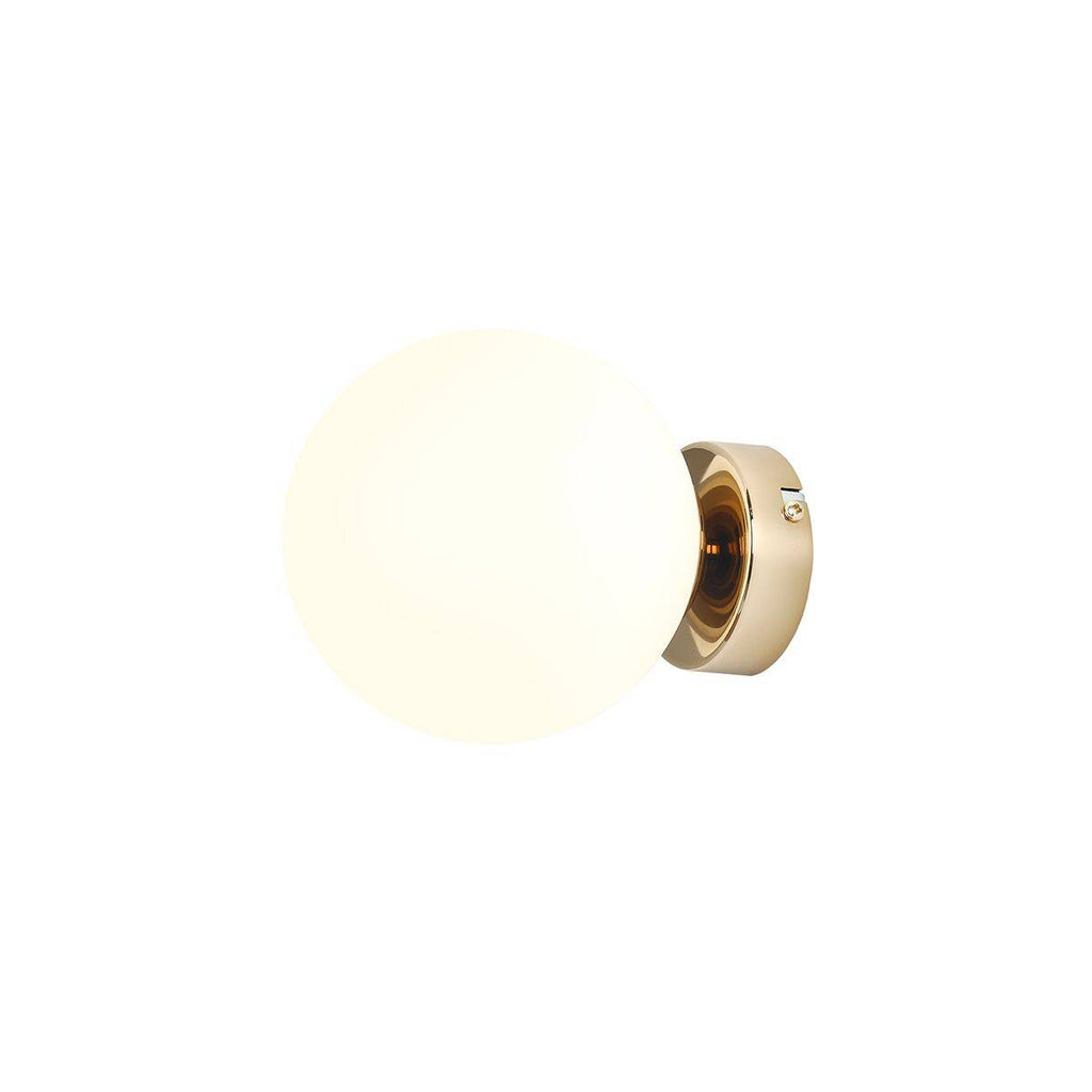 Aldex Kinkiet BALL 1076C30_S, 14 cm, złoty/biały, 1x40W E14