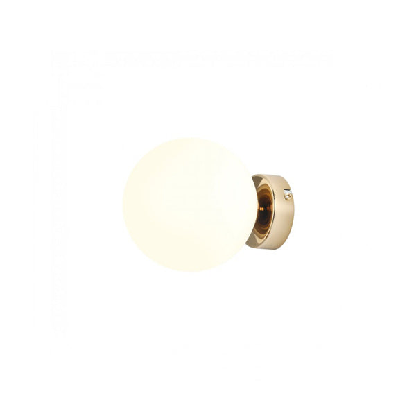 Aldex Kinkiet BALL 1076C30_S, 14 cm, złoty/biały, 1x40W E14