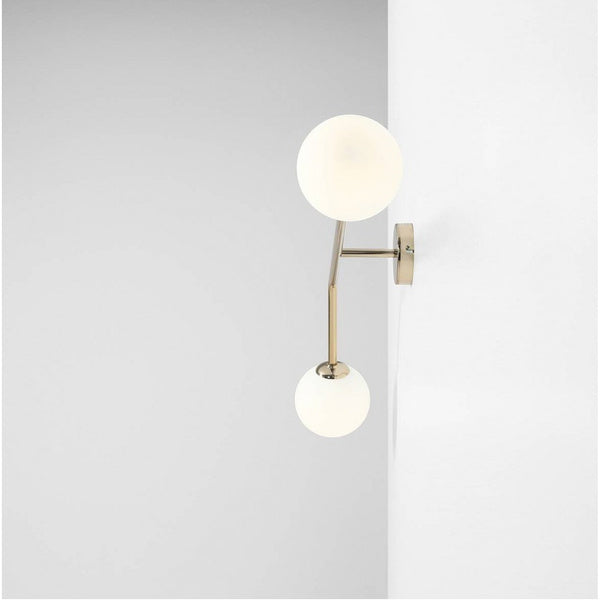 Aldex Kinkiet PURE POZIOMY 1064D30, złoty/biały, 2x40W E14