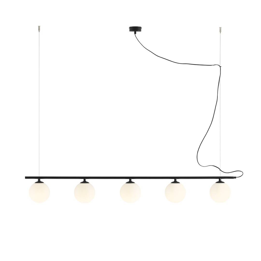 Aldex LAMPA WISZĄCĄ BERYL GLASS 5 BLACK 1006F1