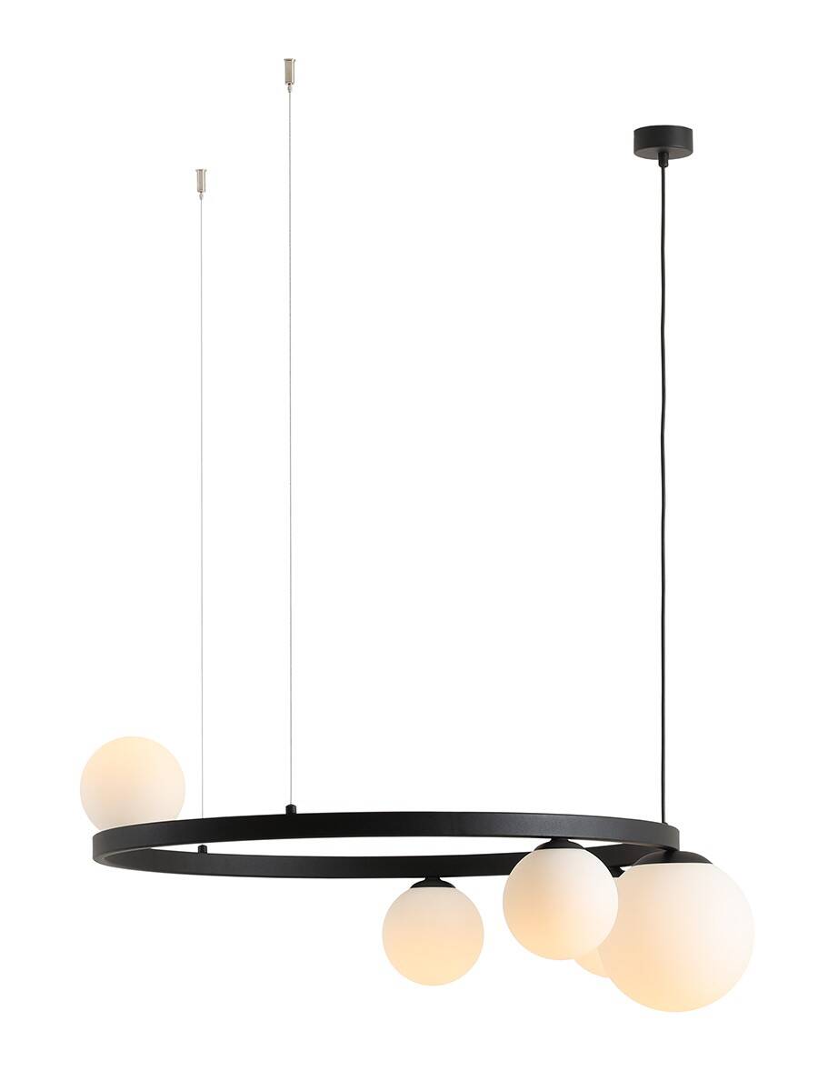 Aldex LAMPA WISZĄCA GARDA 5 RING BLACK 1099F1_R