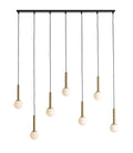 Aldex LAMPA WISZĄCA RIU 7 BLACK BRASS G9 | Czarny mosiądz 1121T40