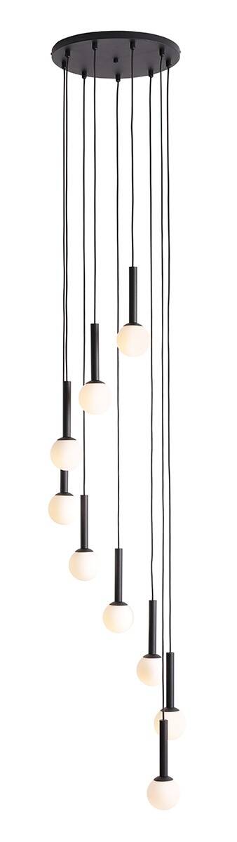 Aldex LAMPA WISZĄCA RIU 9 RING ALL BLACK 1117N1