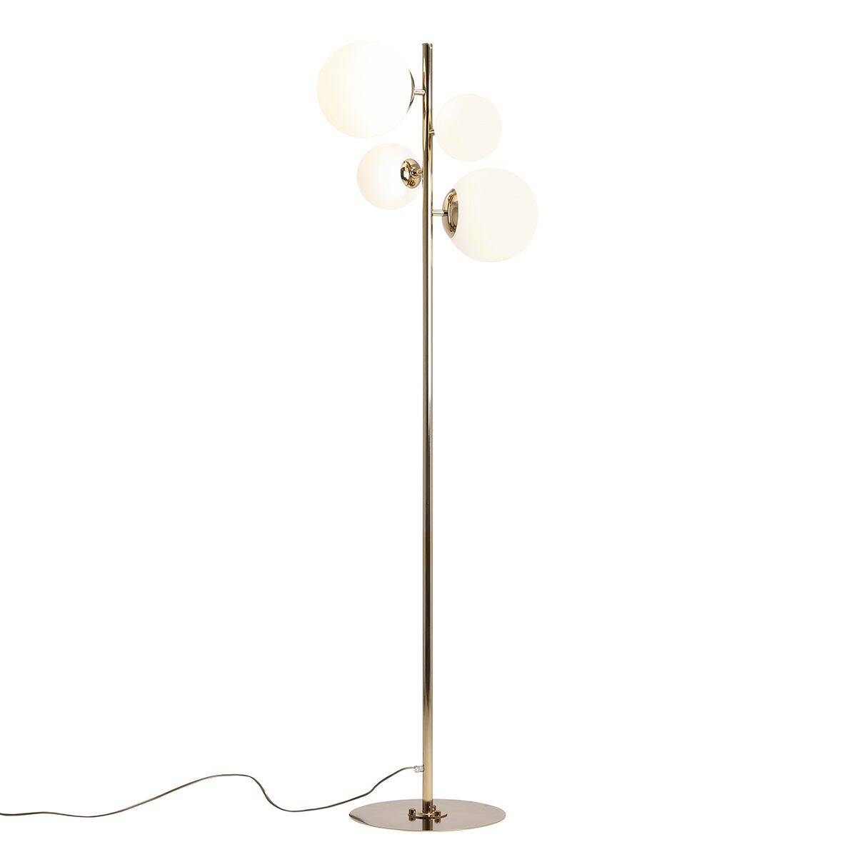 Aldex Lampa podłogowa BLOOM 1091A30 złoty/biały 2x40W E14 + 2x60W E27