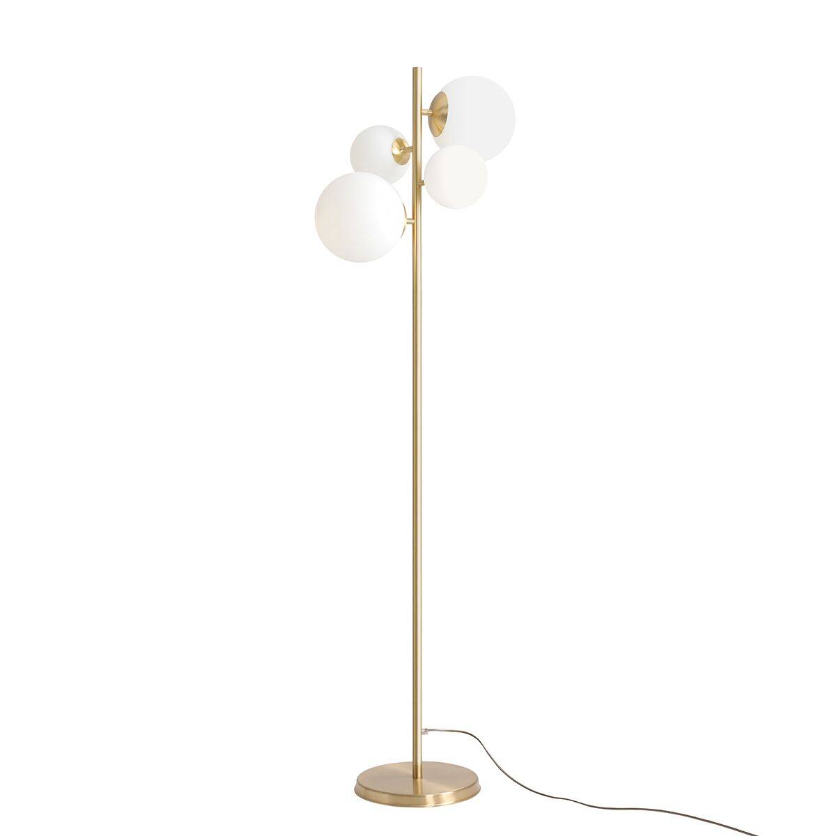 Aldex Lampa podłogowa BLOOM 1091A40 mosiądz/biały 2x40W E14 + 2x60W E27