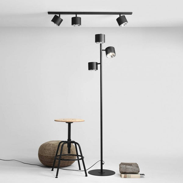 Aldex Lampa podłogowa BOT 1047A, czarna, 3x35W GU10