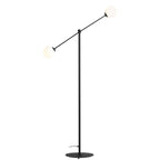 Aldex Lampa podłogowa OHIO 1081A1, czarna z białymi kloszami, 2x40W E14