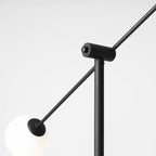 Aldex Lampa podłogowa OHIO 1081A1, czarna z białymi kloszami, 2x40W E14