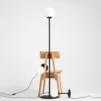 Aldex Lampa podłogowa PINNE 1080A1, czarny/biały, 1x60W E27