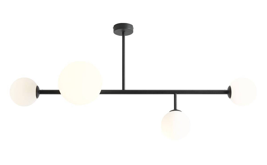 Aldex Lampa sufitowa DIONE 4 minimalistyczna E14+E27 | czarny 1092PL_L1