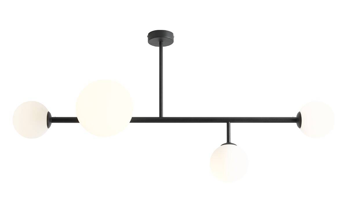 Aldex Lampa sufitowa DIONE 4 minimalistyczna E14+E27 | czarny 1092PL_L1