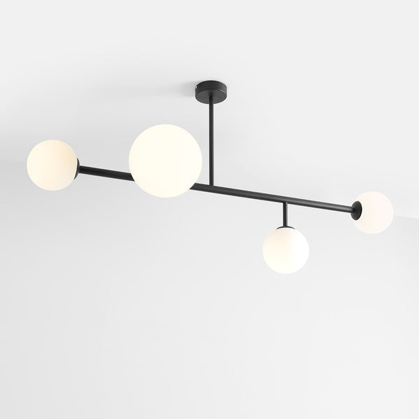 Aldex Lampa sufitowa DIONE 4 minimalistyczna E14+E27 | czarny 1092PL_L1