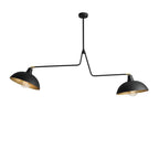 Aldex Lampa sufitowa ESPACE 2, 1036H1, czarny/złoty, 2x60W E27
