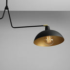 Aldex Lampa sufitowa ESPACE 2, 1036H1, czarny/złoty, 2x60W E27