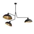 Aldex Lampa sufitowa ESPACE 3, 1036E_1, czarny/złoty, 3x60W E27
