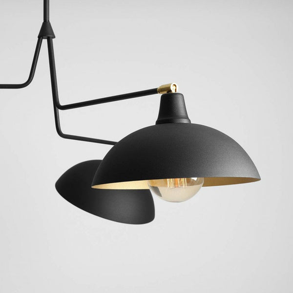 Aldex Lampa sufitowa ESPACE 3, 1036E_1, czarny/złoty, 3x60W E27