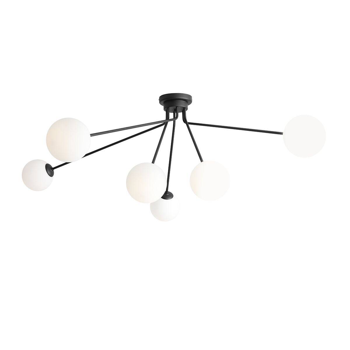 Aldex Lampa sufitowa HOLM 6, 1082PL_K1, czarny/biały, 6x40W E14