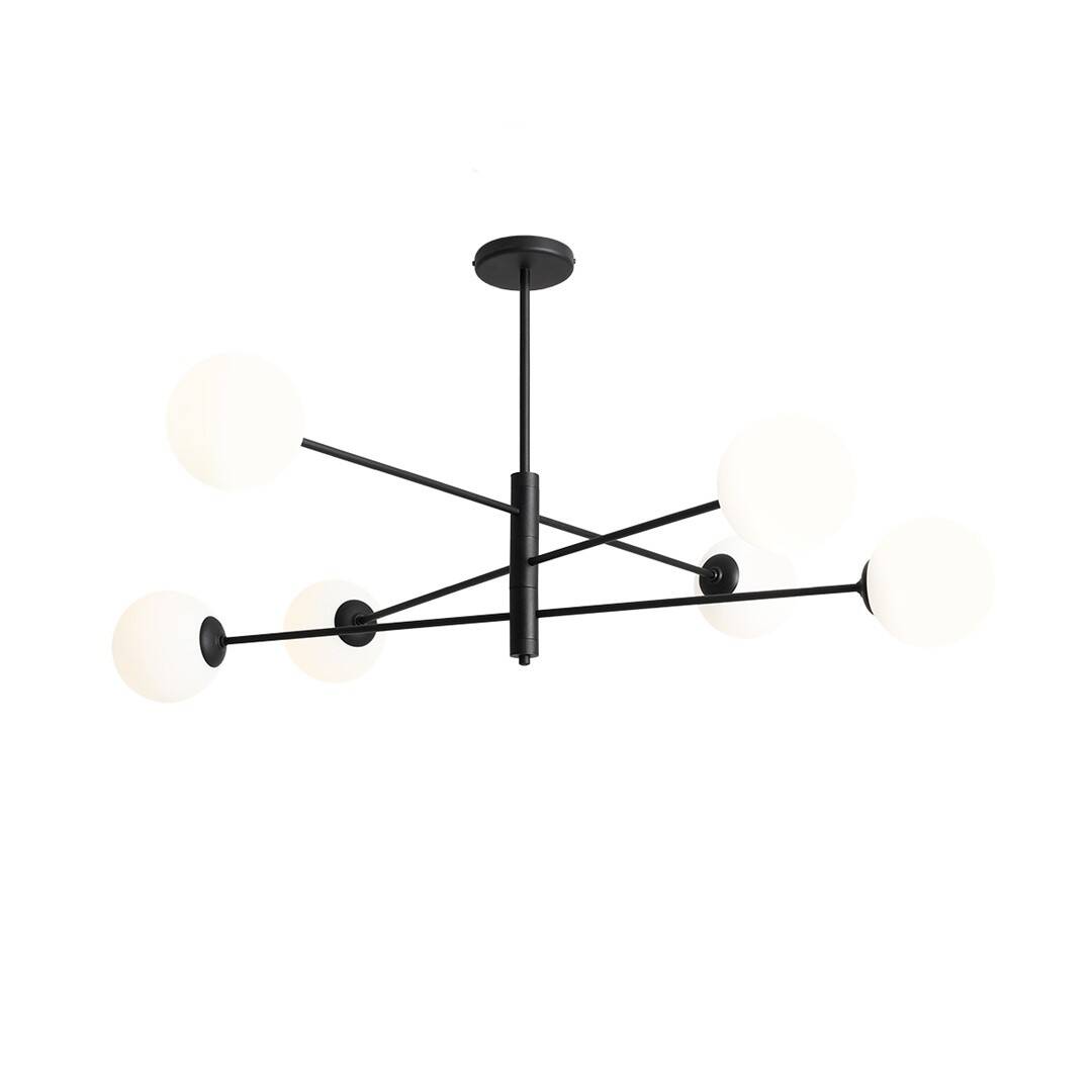 Aldex Lampa sufitowa HOMME 6, 1090PL_K1, czarny/biały, 6x40W E14