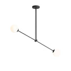 Aldex Lampa sufitowa OHIO 2, 1081PL_H1, czarna z białymi kloszami, 2x40W E14