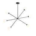Aldex Lampa sufitowa OHIO 6, 1081PL_K1, czarna z białymi kloszami, 6x40W E14