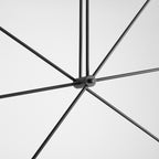 Aldex Lampa sufitowa OHIO 6, 1081PL_K1, czarna z białymi kloszami, 6x40W E14