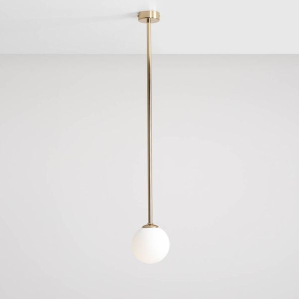 Aldex Lampa sufitowa PINNE LONG GOLD 1080PL_G30_L, złoty/biały, 1x40W E14