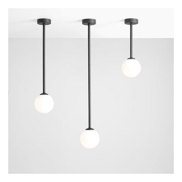 Aldex Lampa sufitowa PINNE SHORT BLACK 1080PL_G1_S, czarny/biały, 1x40W E14