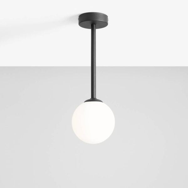 Aldex Lampa sufitowa PINNE SHORT BLACK 1080PL_G1_S, czarny/biały, 1x40W E14