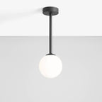 Aldex Lampa sufitowa PINNE SHORT BLACK 1080PL_G1_S, czarny/biały, 1x40W E14