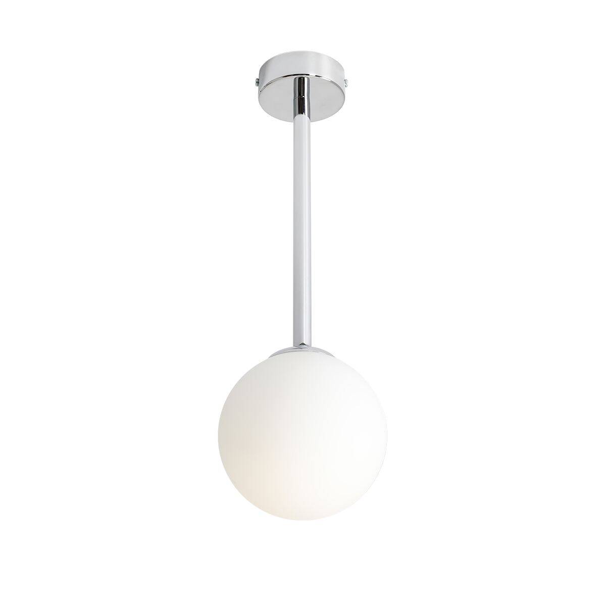 Aldex Lampa sufitowa PINNE SHORT CHROME 1080PL_G4_S, chrom/biały, 1x40W E14