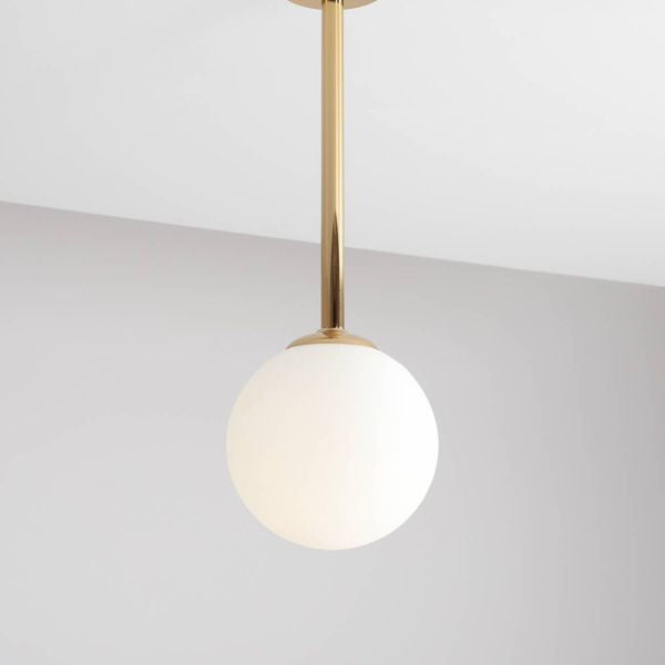 Aldex Lampa sufitowa PINNE SHORT GOLD 1080PL_G30_S, złoty/biały, 1x40W E14