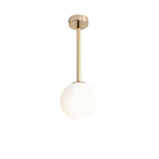 Aldex Lampa sufitowa PINNE SHORT GOLD 1080PL_G30_S, złoty/biały, 1x40W E14