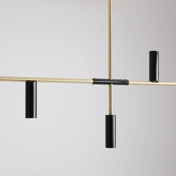 Aldex Lampa sufitowa TREVO 6, 1083K40, czarny/mosiądz, 6x35W GU10