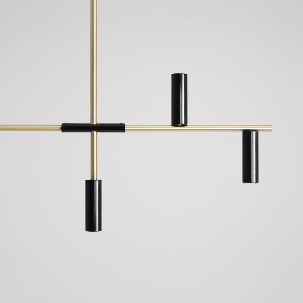 Aldex Lampa sufitowa TREVO 6, 1083K40, czarny/mosiądz, 6x35W GU10