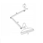 Aldex Lampa sufitowa na wysięgniku MELOS 808PL_G1, czarna, 1x60W E27