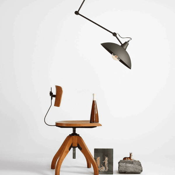 Aldex Lampa sufitowa na wysięgniku MELOS 808PL_G1, czarna, 1x60W E27
