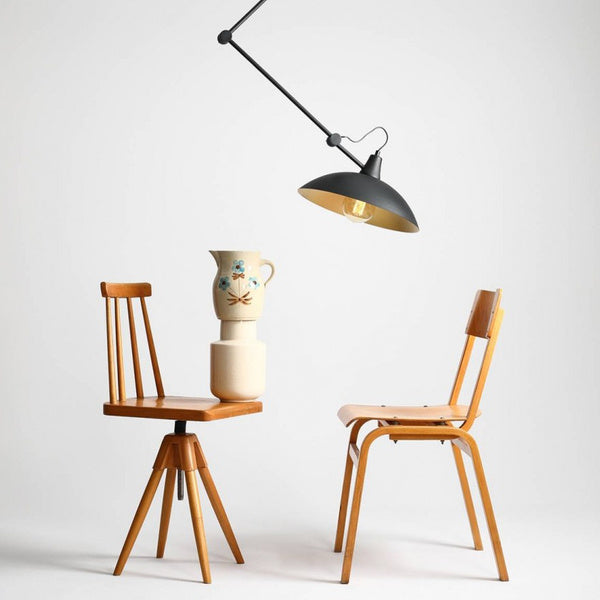 Aldex Lampa sufitowa na wysięgniku MELOS 808PL_G1_Z, czarny/złoty, 1x60W E27