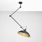 Aldex Lampa sufitowa na wysięgniku MELOS 808PL_G1_Z, czarny/złoty, 1x60W E27