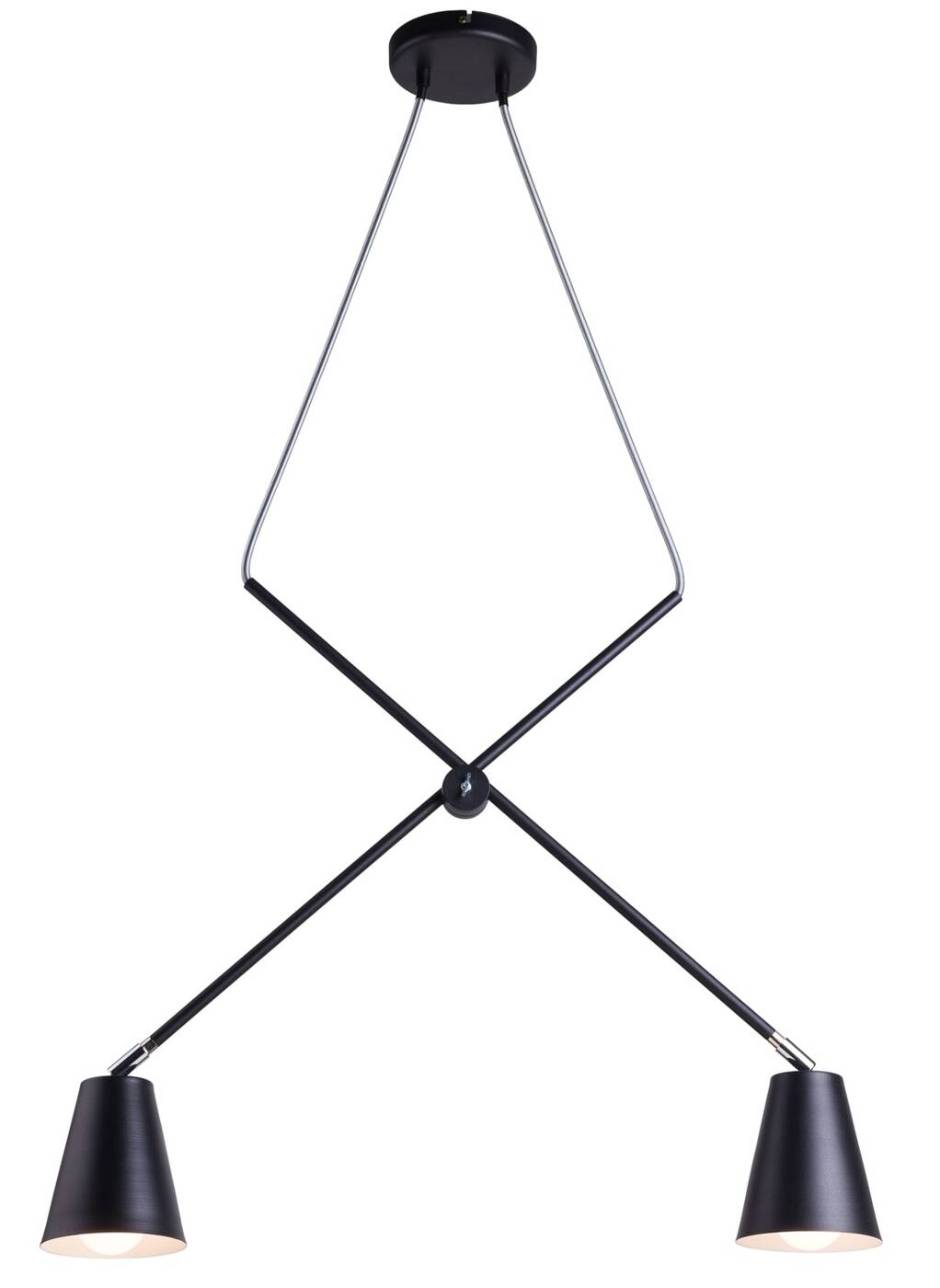 Aldex Lampa wisząca ARTE 2, 1008H1, czarna, 2x60W E27